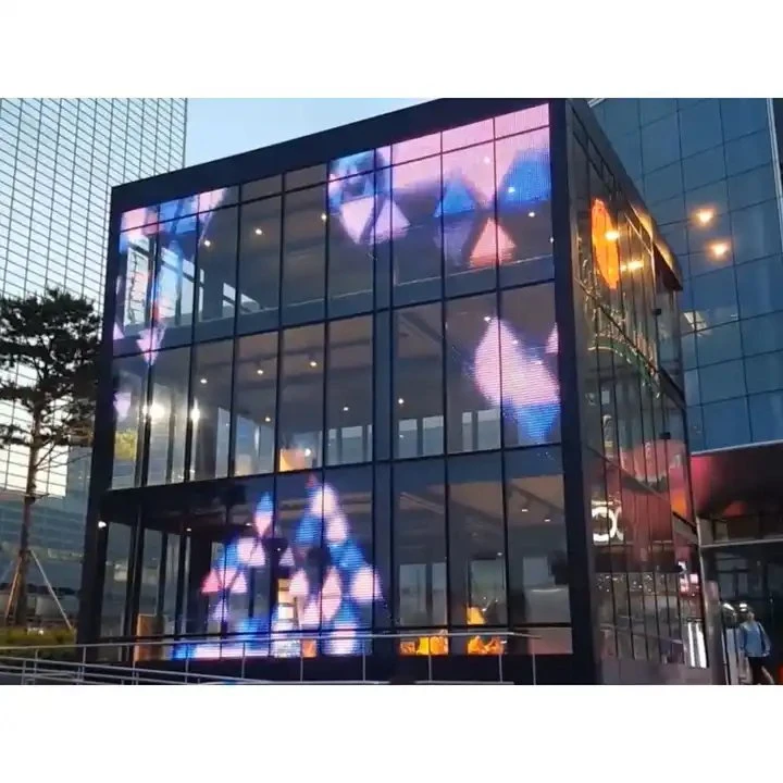 Benutzerdefinierte Indoor-LED Ultra-Thin Crystal Film Vollfarb-Anzeige RGB transparent LED Film Flexible LED Panel Light