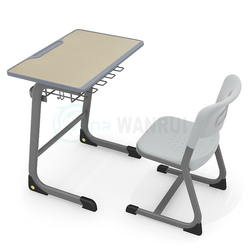 Modern School Furniture Plastic High School Student Studying Desk and Chair Set