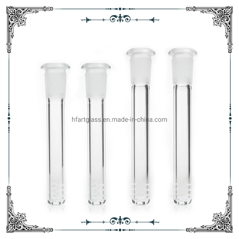 Mix Size Clear Glass Crosscut Downstem Slide for Smoking Water Pipes