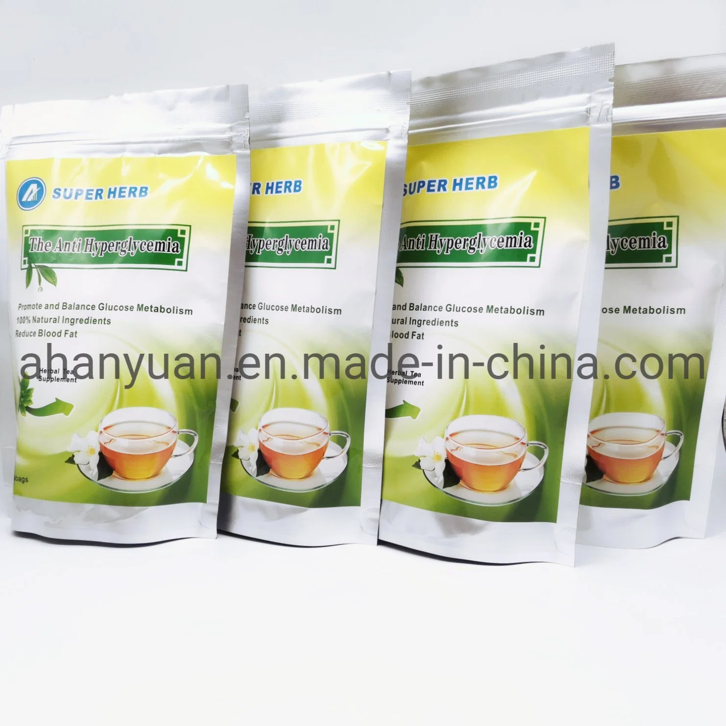 100% Herbal Ingredients Lowering Blood Sugar Body Care Green Tea Bag Improving Diabetes Made in China