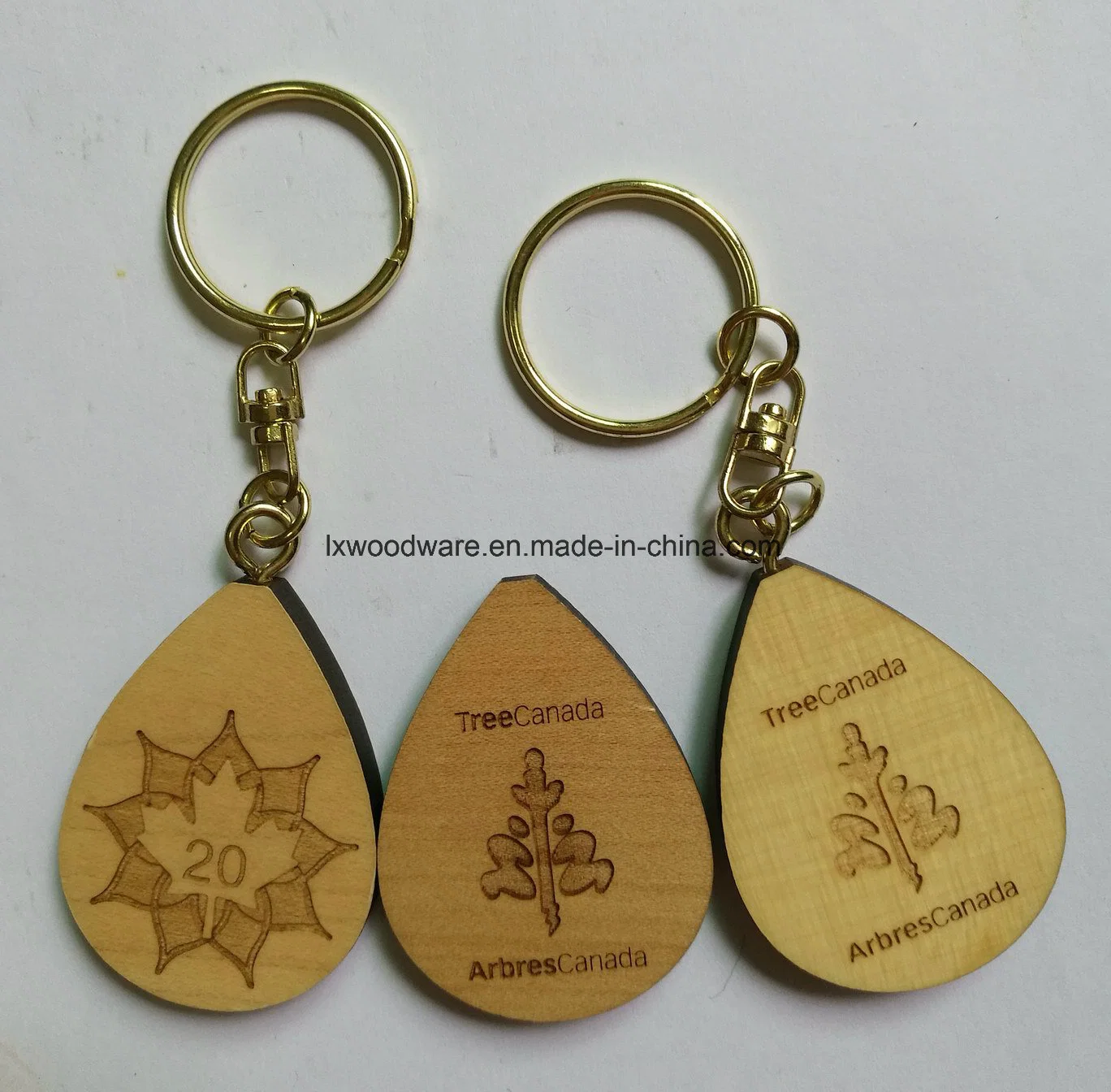 Custom Shape Promotional Souvenir Wood Keychain Gift with Logo