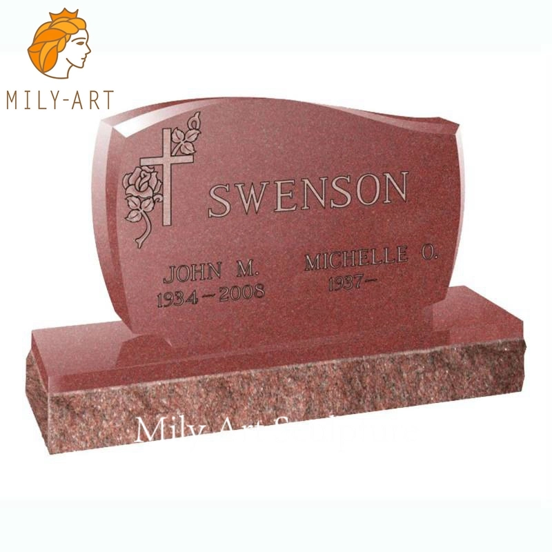 Custom Garden Cemetery Natural Marble Granite Headstone