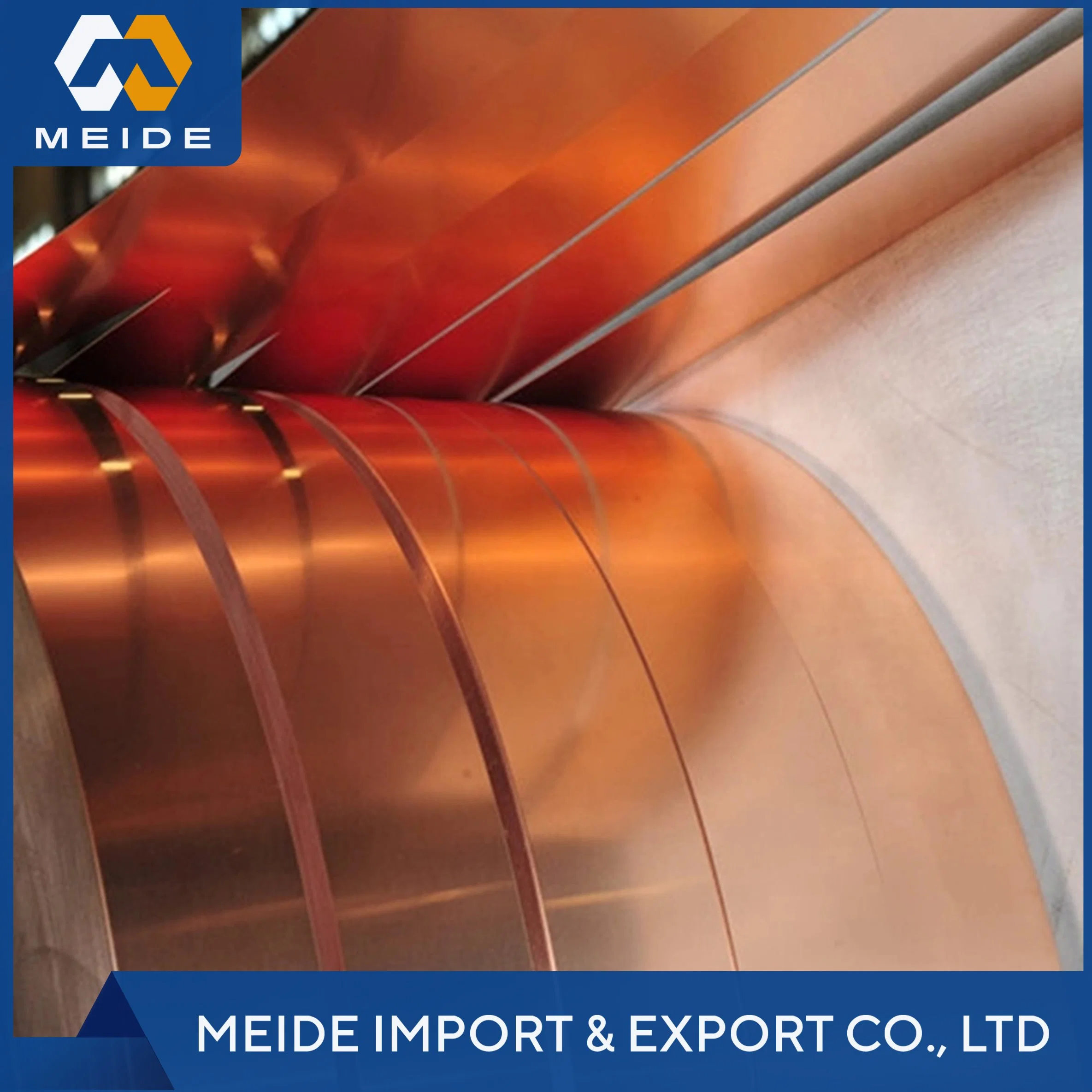 C10500 C10700 C11600 C15100 C1510 0.35mm Coil Diameter 99.9% Pure Copper Tape Enamel Copper Foil for Electrical Products