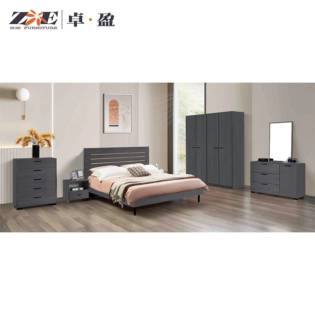 Unique Bed Furniture Modern Wooden MDF Bedroom Set