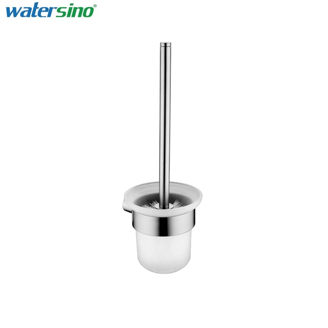 Bathroom Accessories SS304 Toilet Brush Silicone Cup Metal Toilet Brush Holder
