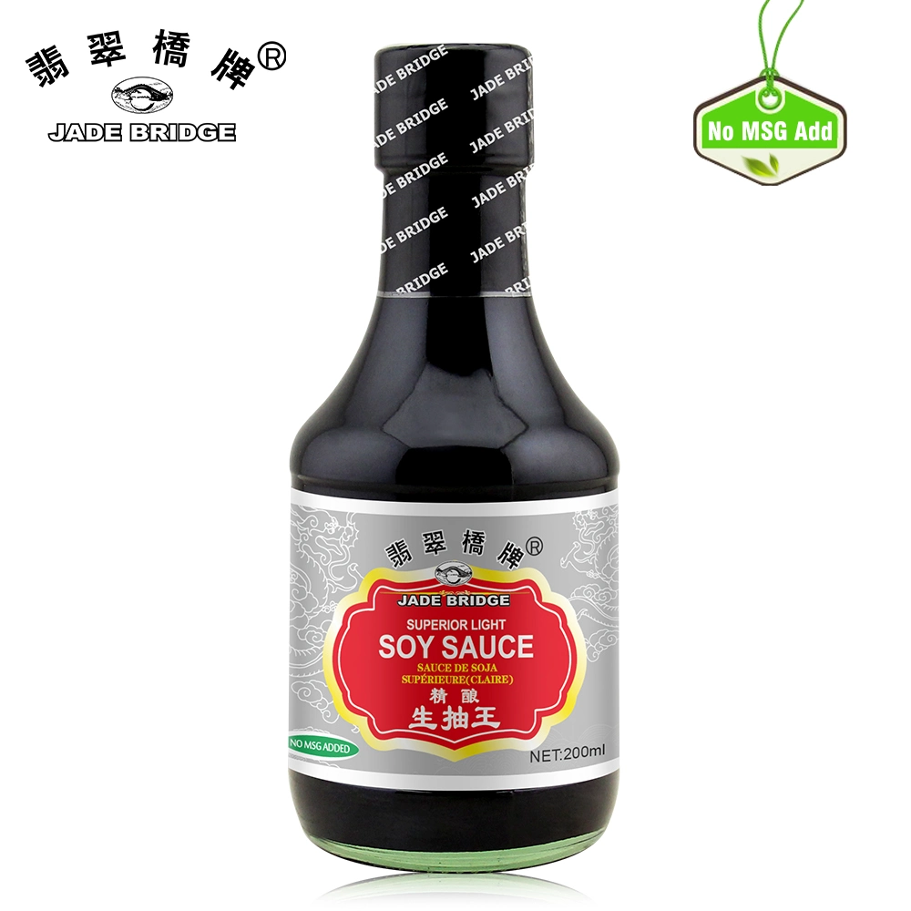 500 Ml Chinesisches Lebensmittel Hersteller Halal Brc No Msg Jade Brücke Licht Soja Sauce mit Großhandelspreis