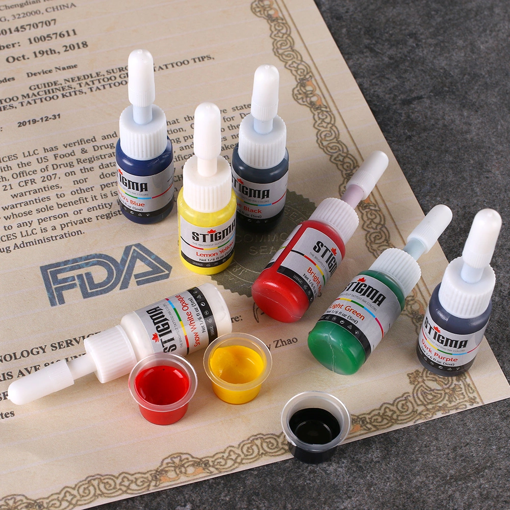 7 Colors/Set Stigma Tattoo Ink Good Quality (USA Standard) - Hot Sell Mixing Tattoo Ink 5 Ml/Bottle