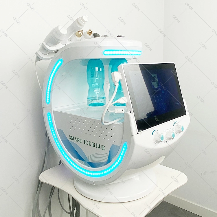 Ofan Smart Ice Blue Water Oxgen Facial Wet Microdermabrasion Aqua Jet Peel Dermabrasion H2O2 Hydrafacials Machine