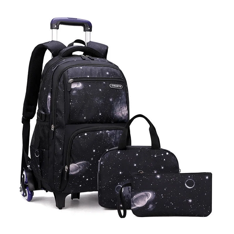 Trolley Schultasche 3pieces Schulrucksack mit Trolley