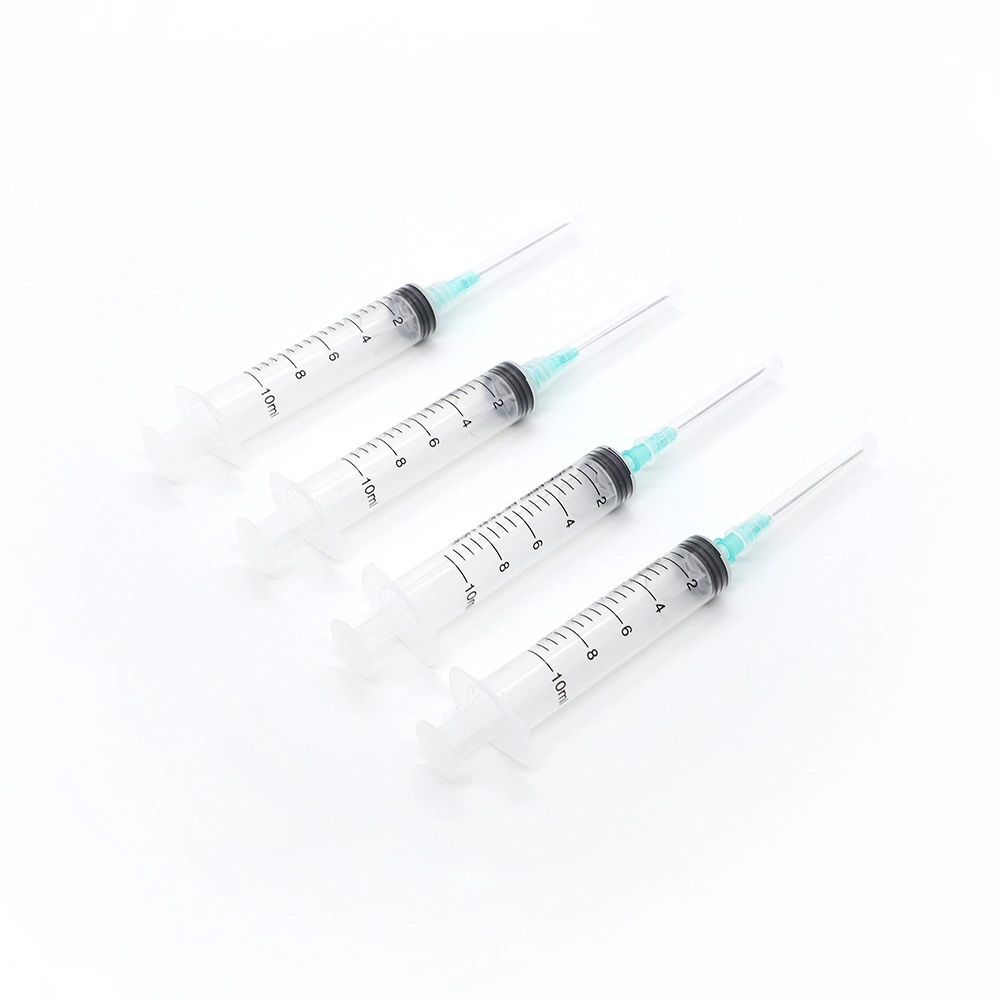 Three Parts Disposable Medical Syringes 2ml/3ml/5ml/10ml/20ml PP Syringe with Needle