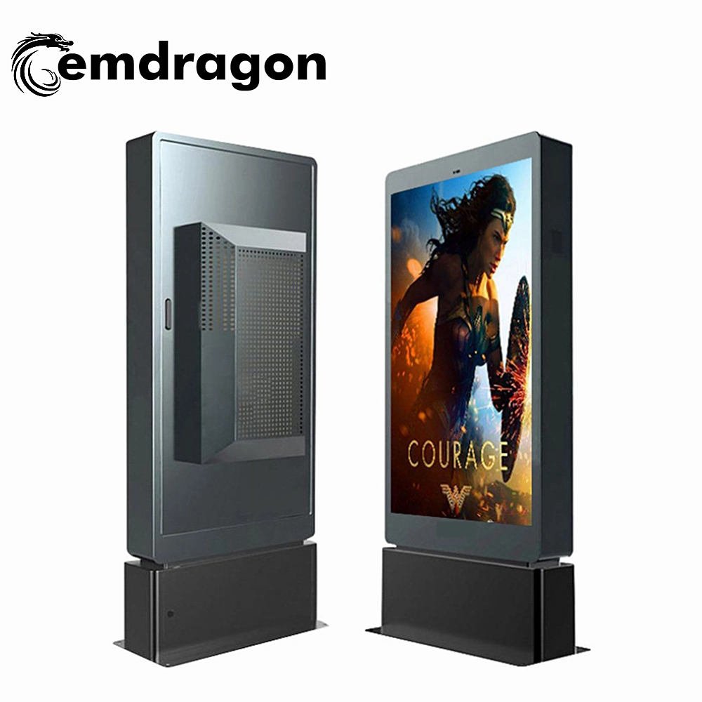 Outdoor Floor Standing Waterproof Ad Player 65 Inch Ad Player Floor Standing LED Advertising Banner Fast Food Kiosk Made in Guangdong LCD Digital Signage