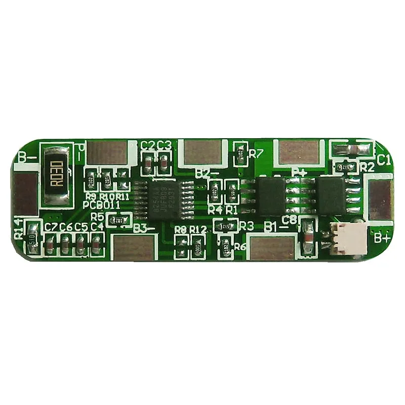 4s 4A PCM BMS for 14.4V 14.8V Li-ion/Lithium/Li-Polymer 12V 12.8V LiFePO4 Battery Pack Size L50*W16*T4mm (PCM-Li04S5-044)