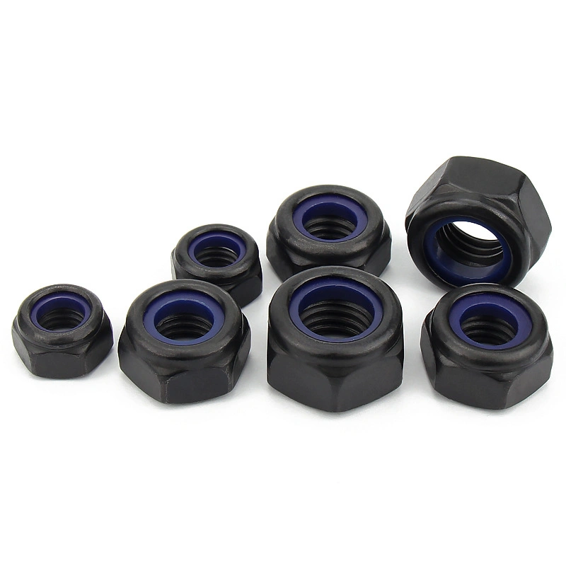 DIN985 Custom M3 M5 M6 Galvanized Hex Nuts Stainless Steel Self Locking Nut Hexagon Self Lock Nuts