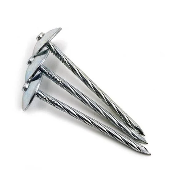 Eg Galvanized Twist Umbrella Roofing Nails Galvanized Umbrella Roofing Nails Twisted Galvanized Umbrella Head Roofing Nails with Washer2"