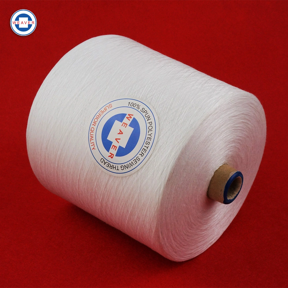 Polyester Ring Schwarzes Garn zum Nähen Färben Tube Garn Raw Weißes 100% gesponnene Polyester-Garn in Plastikrohr China Factory