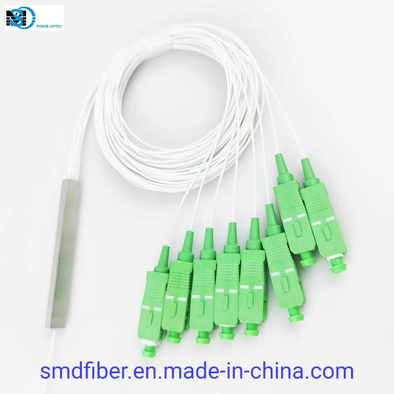 Optical Fiber 1260 to 1650nm FTTH Optic Fiber PLC Splitter 1X8