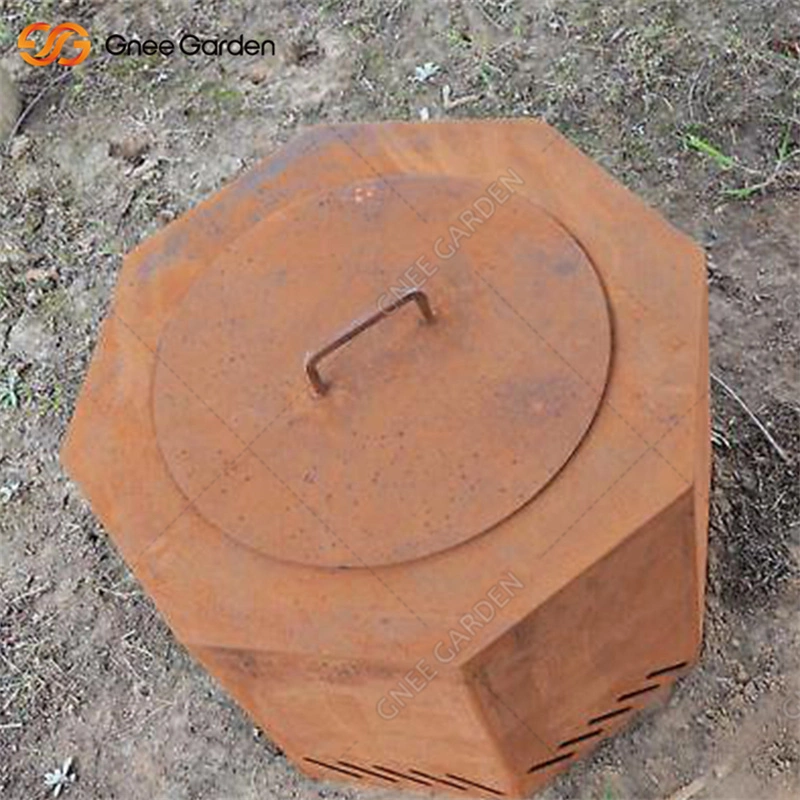 Prix d'usine Corten Steel Fire Pit avec Woodbuning