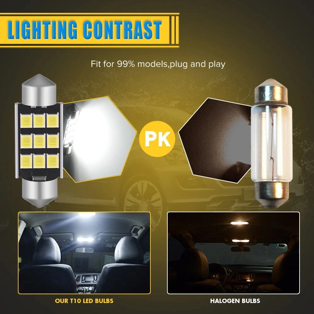 Car Festoon C5w LED 2835 Auto Car Bulb 12V Reading Light 31mm 36mm 39mm 41mm Licence Plate Lamp