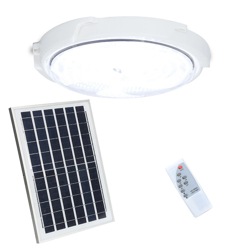 Lumière de plafond encastrée solaire à LED pour intérieur 100W avec télécommande pour éclairage de jardin.