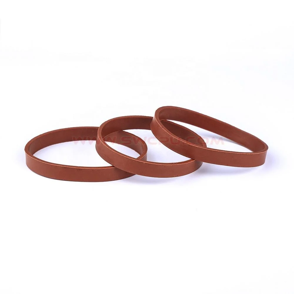 Custom Industrial Heat Resistant Silicone Rubber Bands Elastic Wide Round Rubber Band