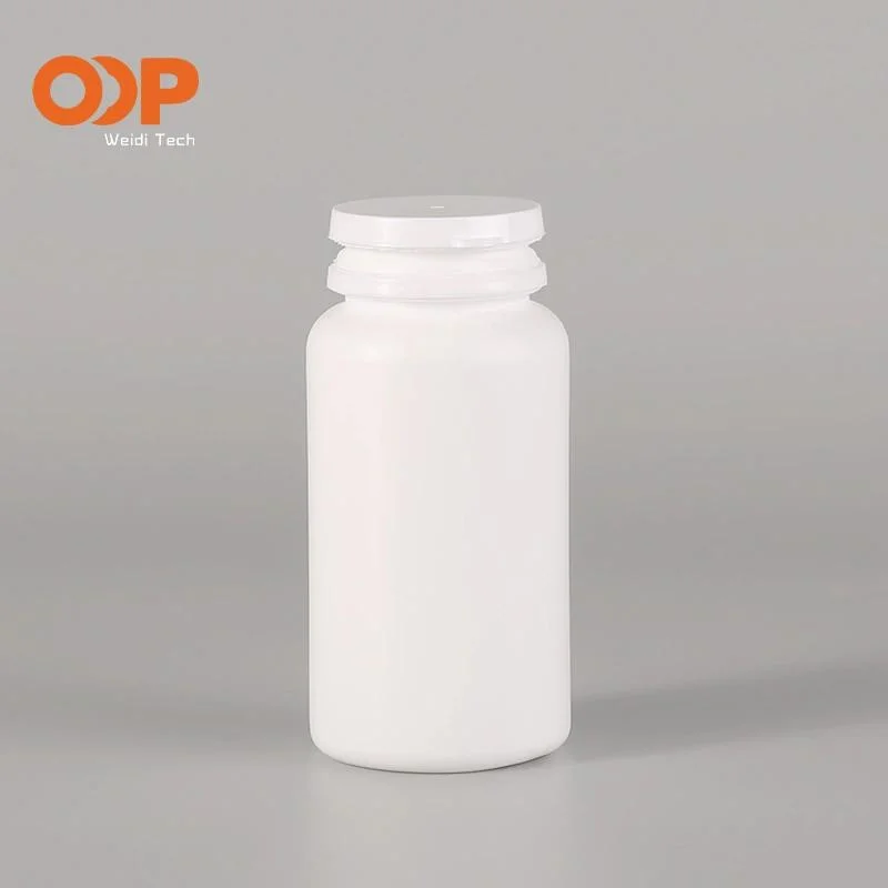 White PE HDPE PP Pet Plastic Amber Solid Pill Bottle Healthcare Supplement Container with Screw Cap 130ml