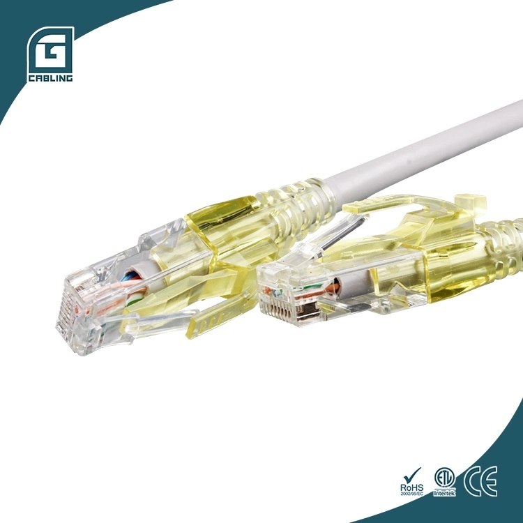 Gcabling Hot Sales Stock CAT6/CAT6A Molded RJ45 Ethernet Patch Network LAN Cable with Lock