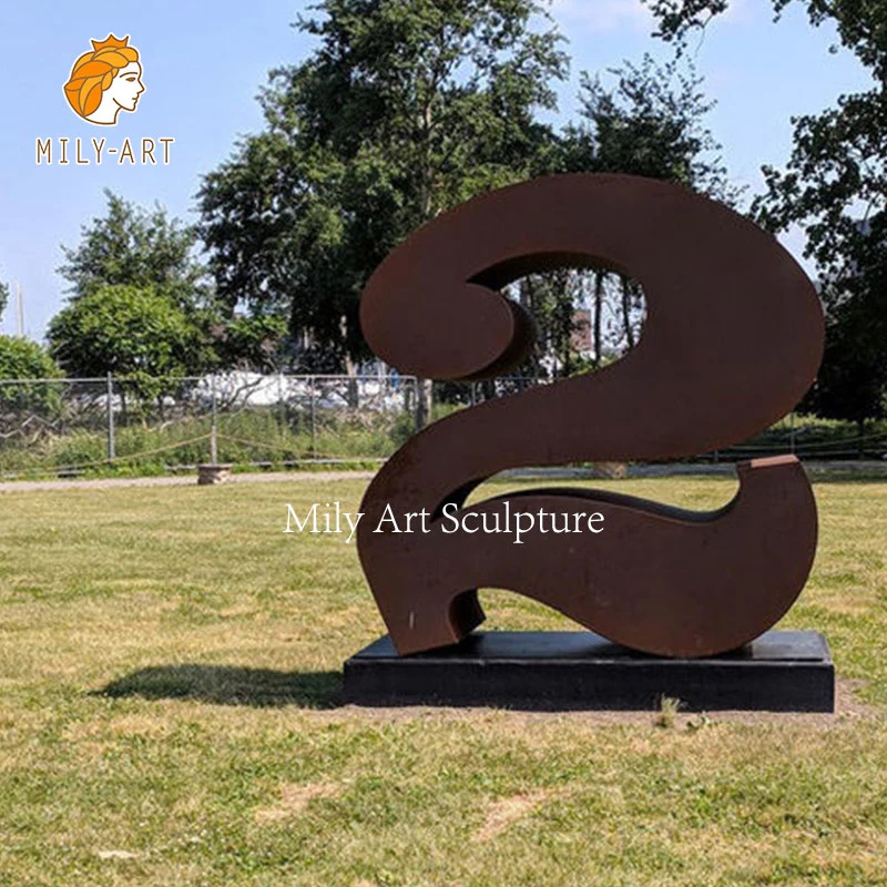 Large Outdoor Metal Corten Steel Number Sculpture for Decoration