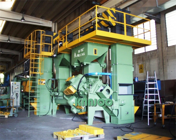 Load 3000kg Wire Rod Shot Blasting Machine Casting Forging Parts Cleaning