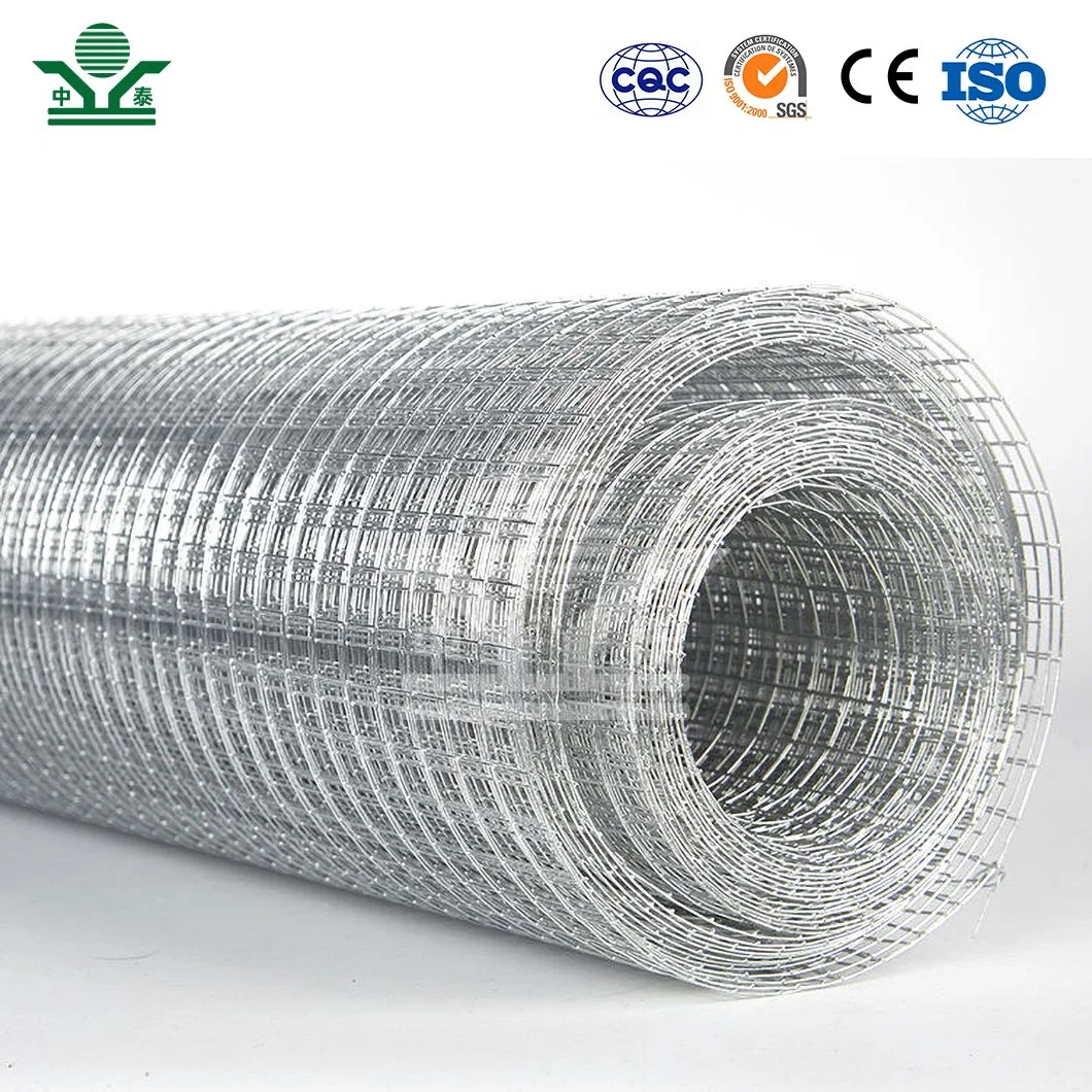 Malla de alambre soldado Zhongtai galvanizado de rollo de 20 kg/rollo valla de alambre de rollos de 5 pies de fabricación China Mallas Soldadas valla