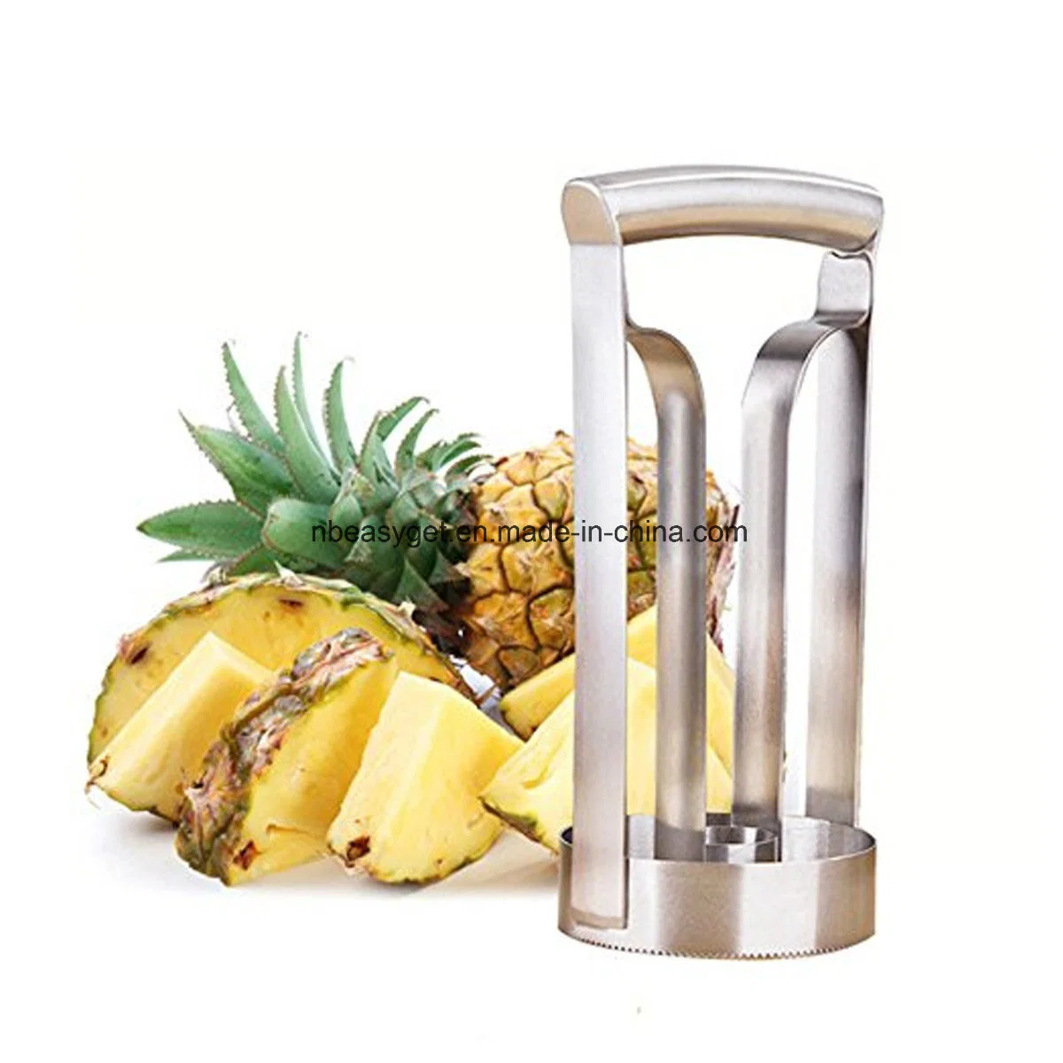 Pineapple Corer Slicer Ring Cutter Peeler Wedge Stainless Steel Fruit Cutting Slicing Coring Knife Esg10118