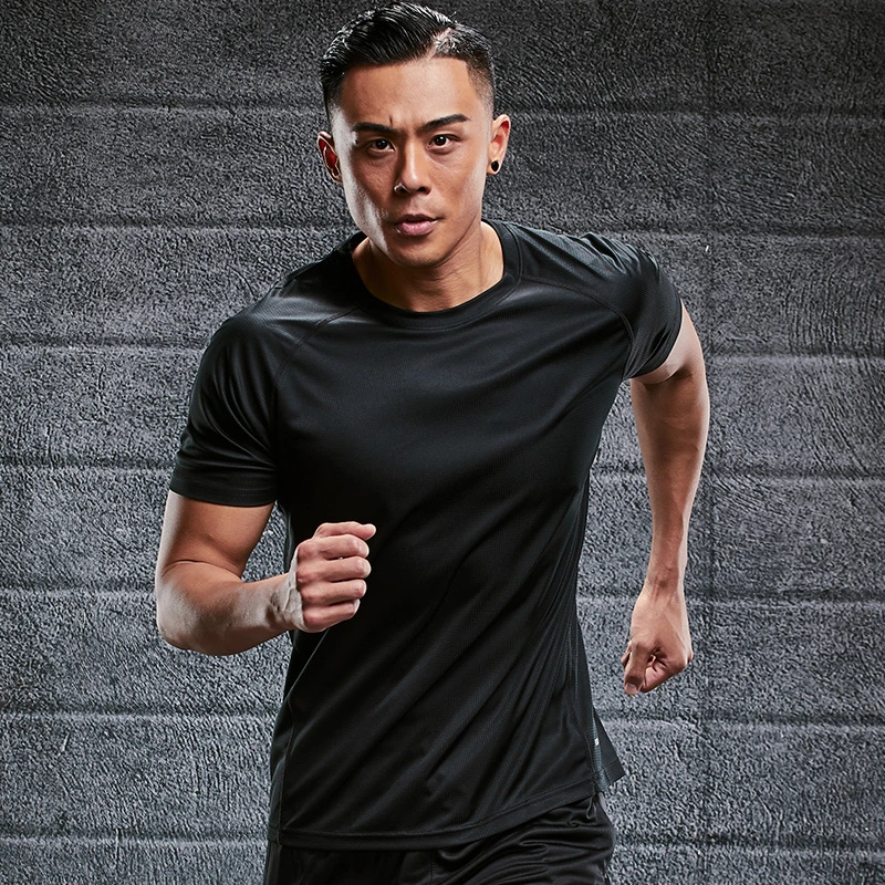 New Design Gym Wear Tshirt Hiking Jogging Sport Workout Shirt for Men