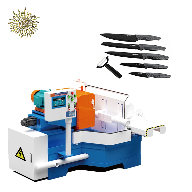 Máquinas de moagem de lâminas em aço inoxidável com afiação Sunglory, Cozinha Chefe de metal Fabricante da linha de produção da Máquina de fabrico de facas