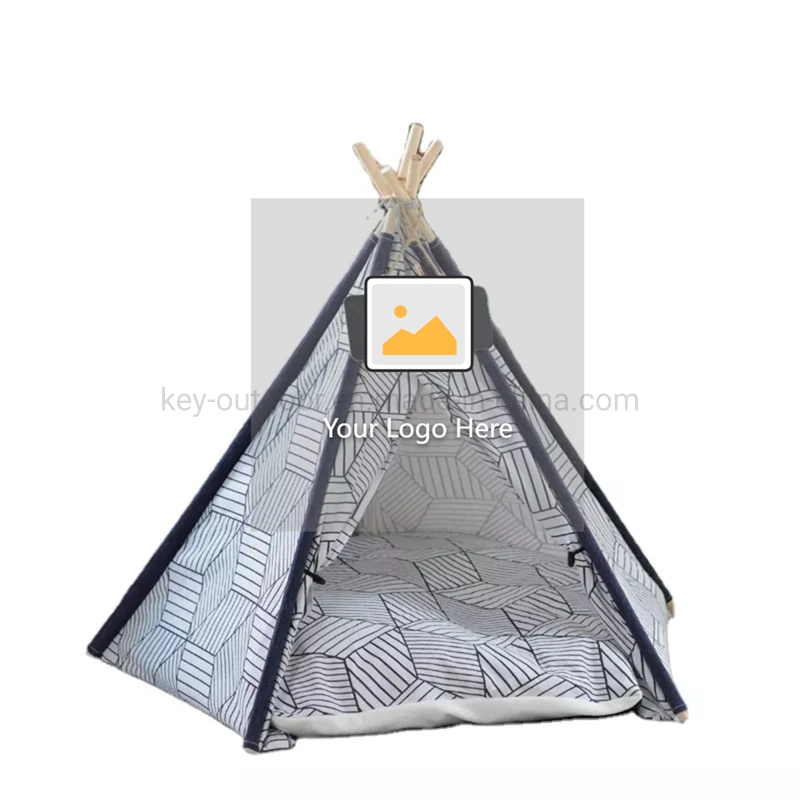 Pets Foldable Poles Soft Tipi Warm Comfortable Teepee High quality/High cost performance  Cushion Dog Cat Pet Tent Cage Carrrier House