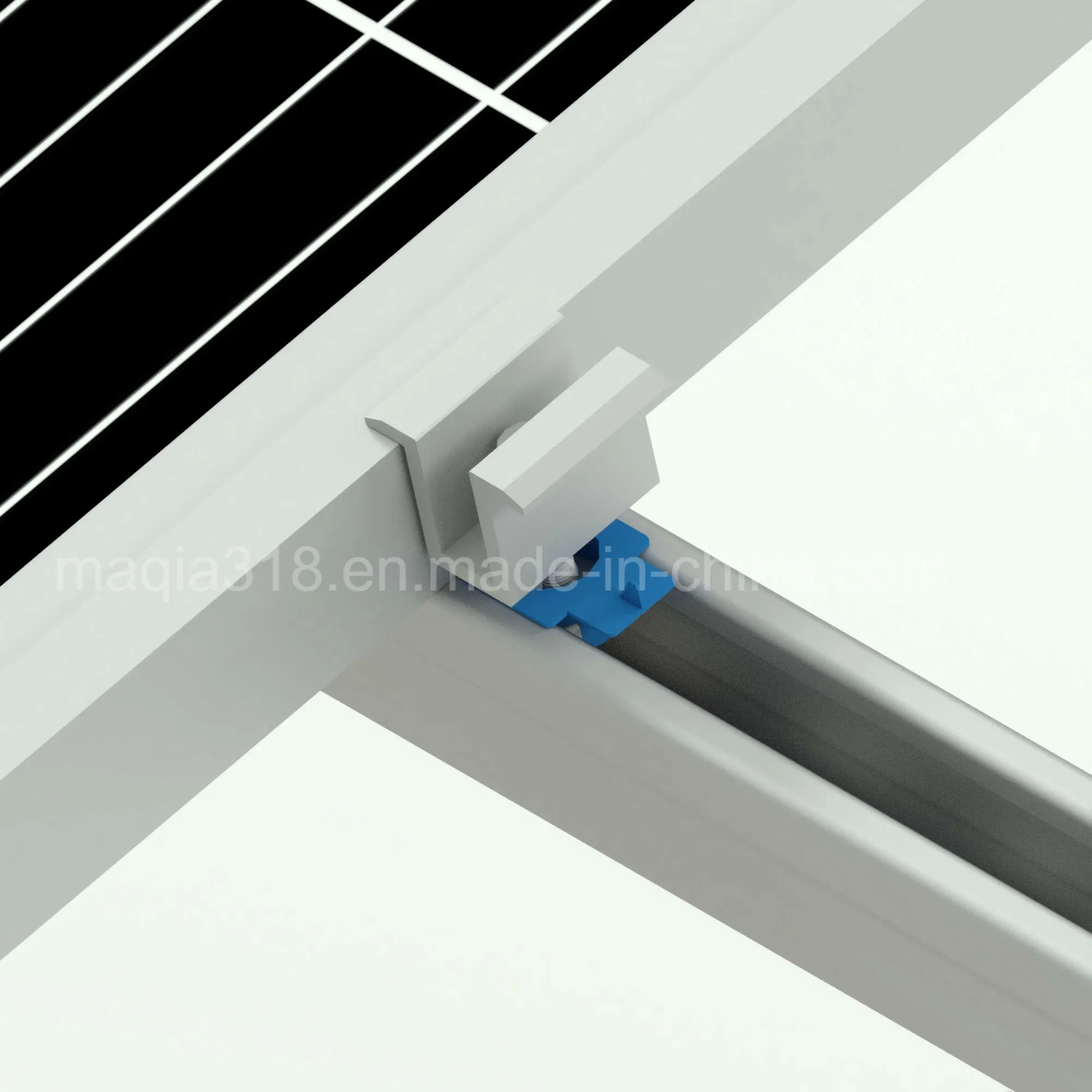 Abrazadera de mediados de aluminio para el sistema de montaje de la energía solar