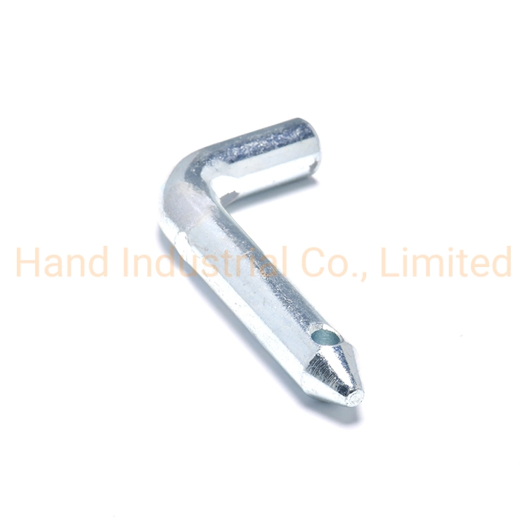 Carbon Steel Zinc Galvanized M8 Custom L Shape Sharp End Clevis Pin with Hole