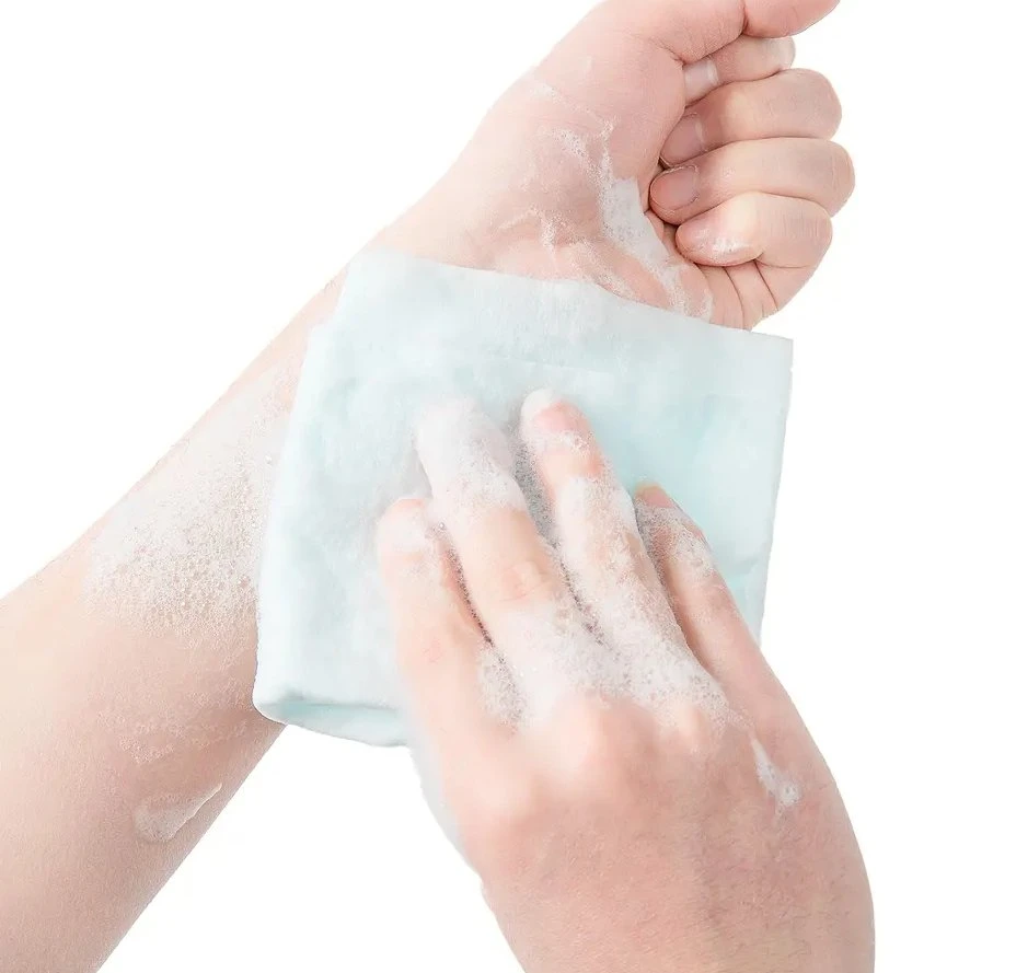 Esponjas de banho descartáveis Scrubzz sem detergente para lavar Quem não pode banhar os panos de lavagem com sabão para após a cirurgia