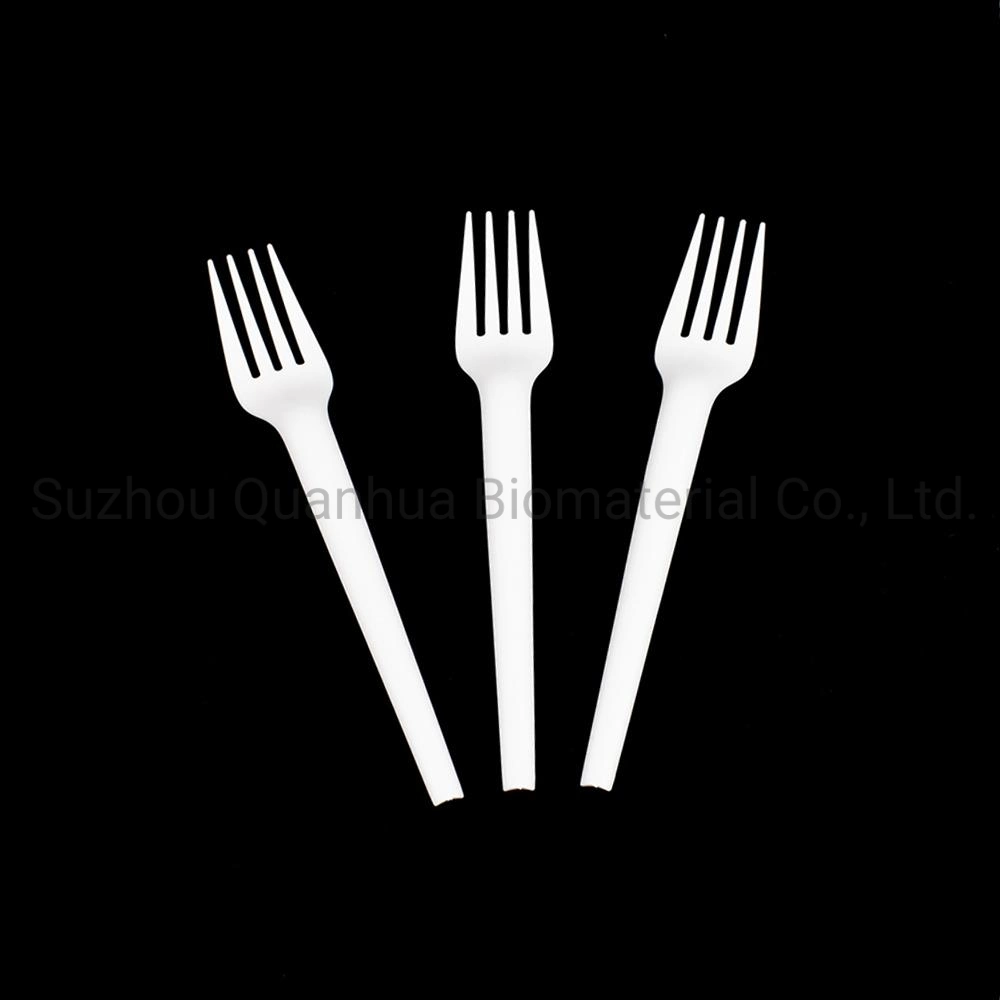 Hotel Eating Place Cafe Hot Selling Compostable Fork Biodegradable Fork Disposable Cutlery