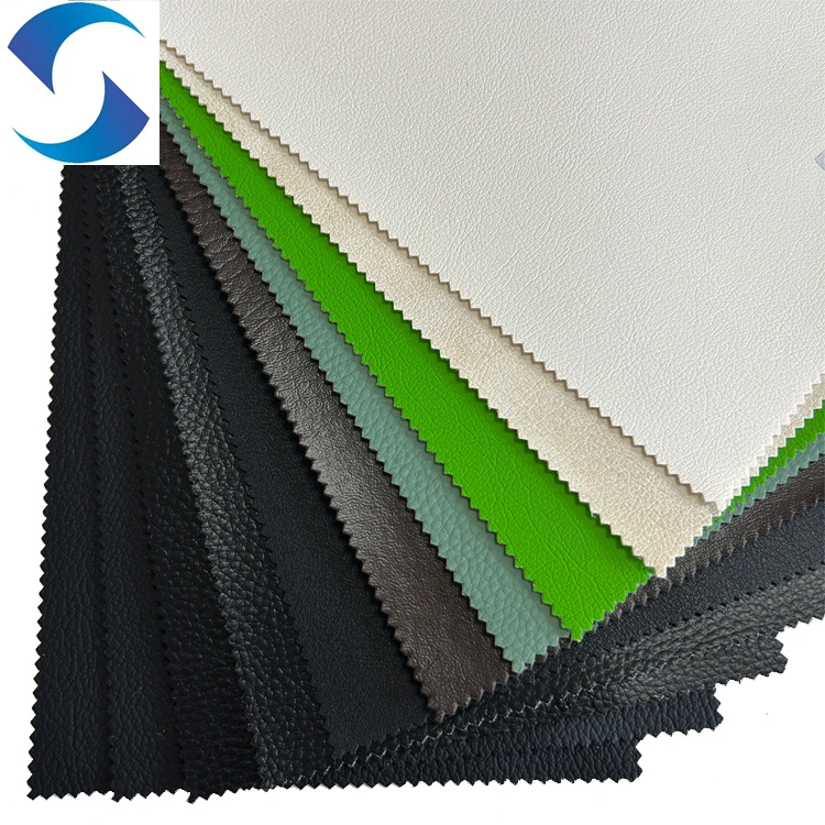 0,8Mm sensação suave colorido Litchi Grain tricot de PVC de apoio do rolo de couro em couro artificial para carro capa do assento