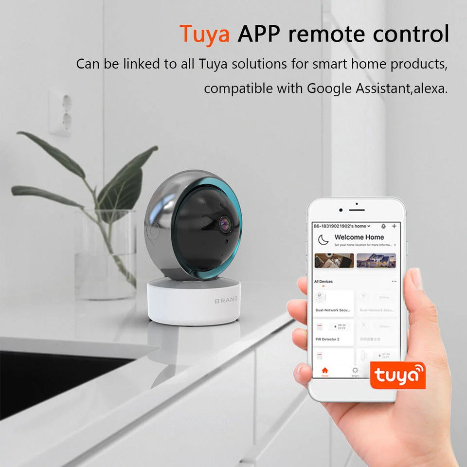 1080P HD Tuya Smart Mini WiFi Automatic Night Vision Video Surveillance Baby Monitor Home Security Camera System Wireless