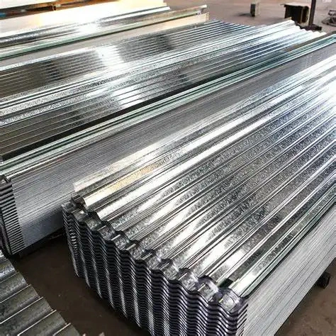 Gi Gl Ppgi Construction Site Color Steel Tile Plate Aluminum-Zinc Coated Color Profiled Corrugated Metal Roof Panel