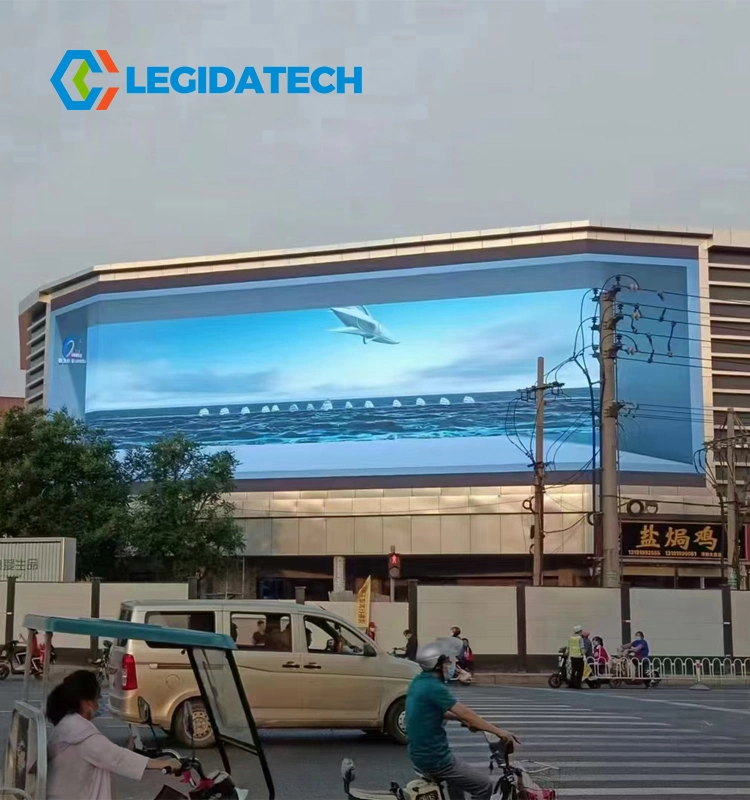 شريحة الوحدة الذكية من LegiDatech تعرض شاشة عرض LED للإعلان الخارجي لوحة LED فيديو حائط خارجي LED علامة P6.67