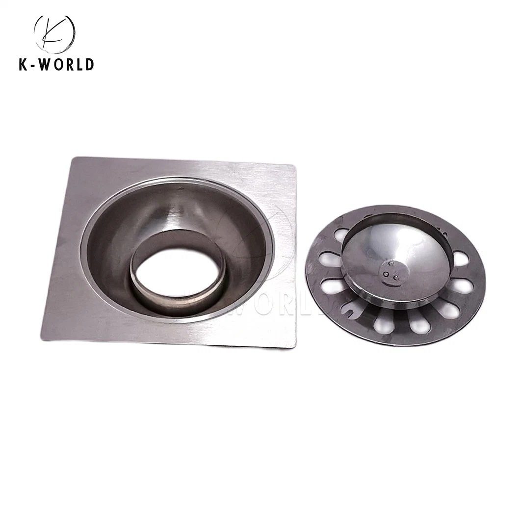 K-World Invisible Shower Drain Wholesale/Supplierr High-Quality Spring-Type Floor Drain China Anti-Rebate Brass Floor Bath Drain