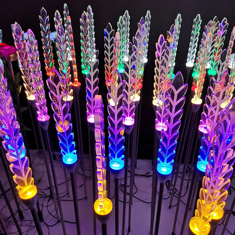 Lâmpadas Patio Flower Decorativo Festival Stage acrílico Spike Lamp Fairy Iluminação de férias de Jardim de lâmpada