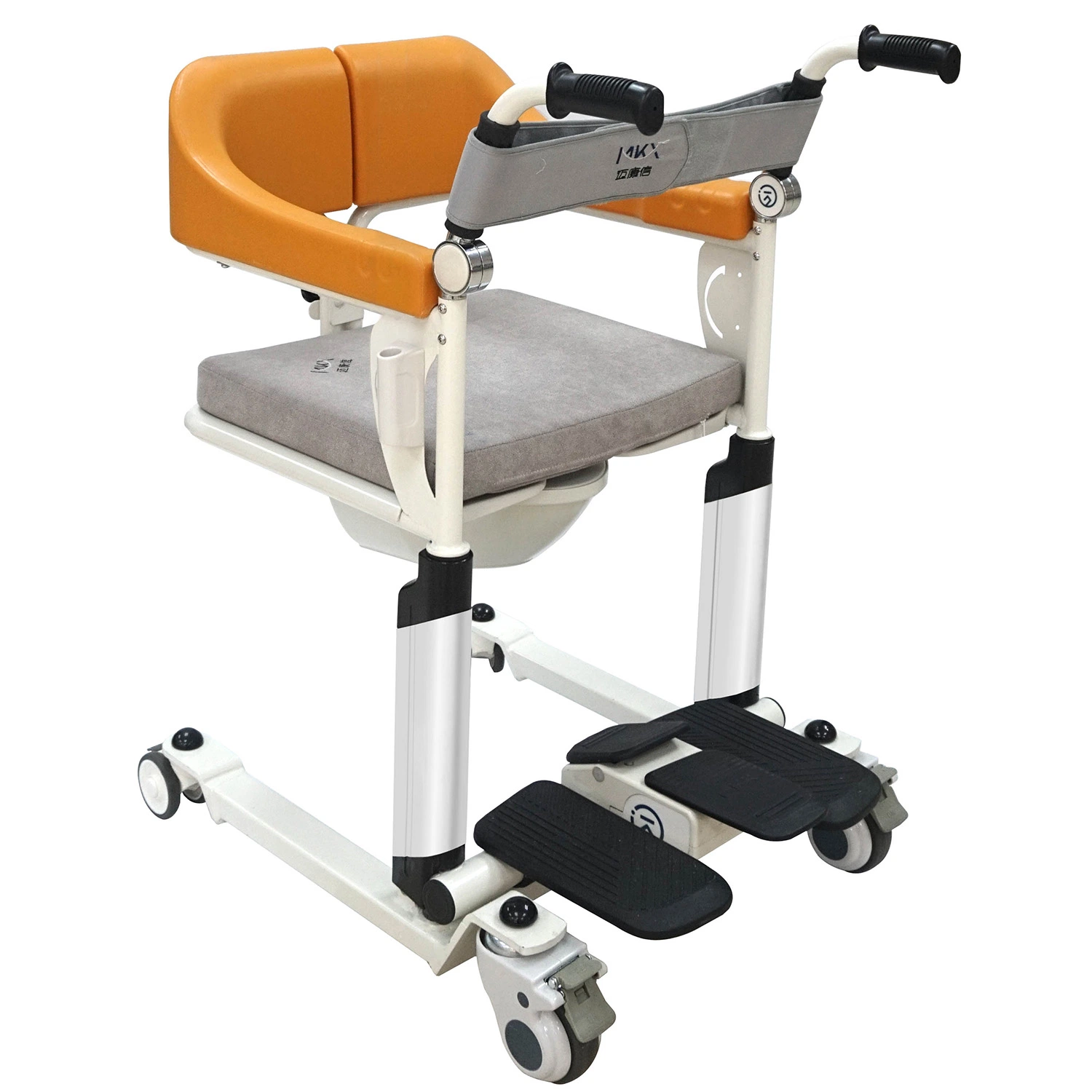 Transport Lightweight Thick Steel Frame, Height Adjustable Wheel Chair