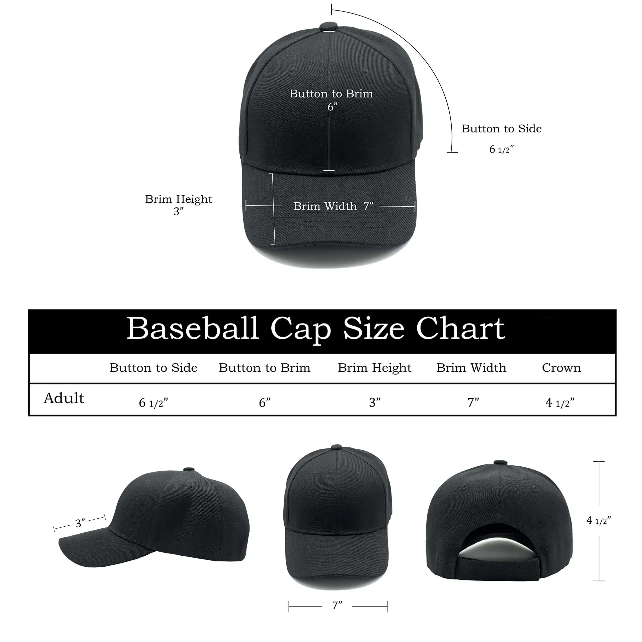 OEM hohe Qualität Custom Embroidery Logo Fashion Unisex ausgestattet 6 Panel Baseball Cap Hut für Herren Damen