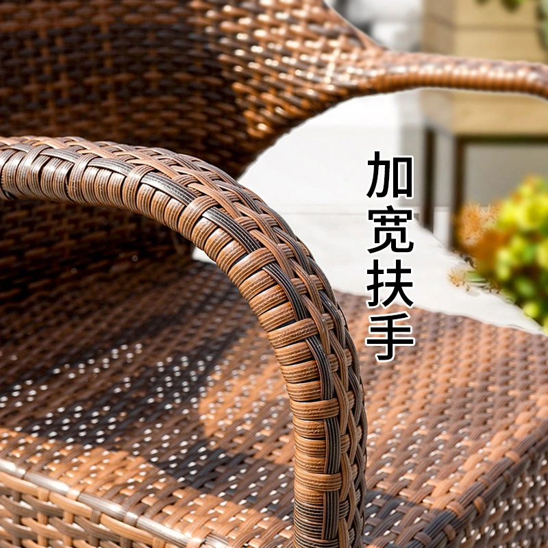 Garden Patio Furniture Outdoor Leisure Dining Wood Rattan Table Chairs Wicker Set Outdoor Patio Furniture Sets