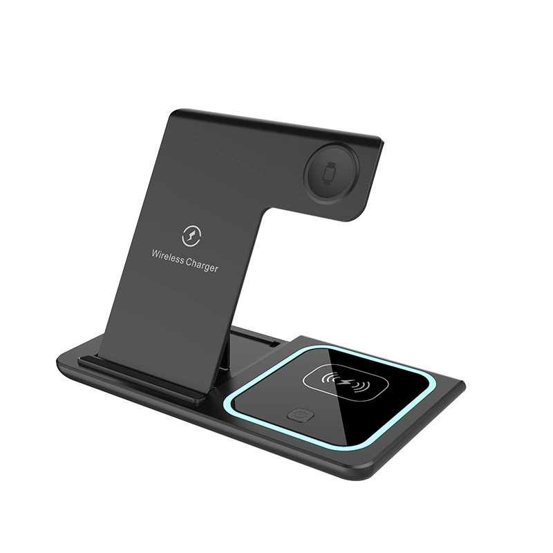 Factory Price Portable Multifunctional 3 in 1 Table 15W Wireless Charger Stand Station