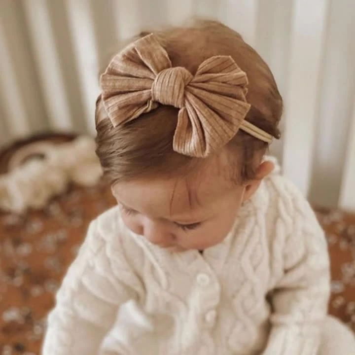 Baby Strip lazo elástico suave Cabello para niños Accesorios Ornament Cinta para la cabeza elástica suave de seda para niños