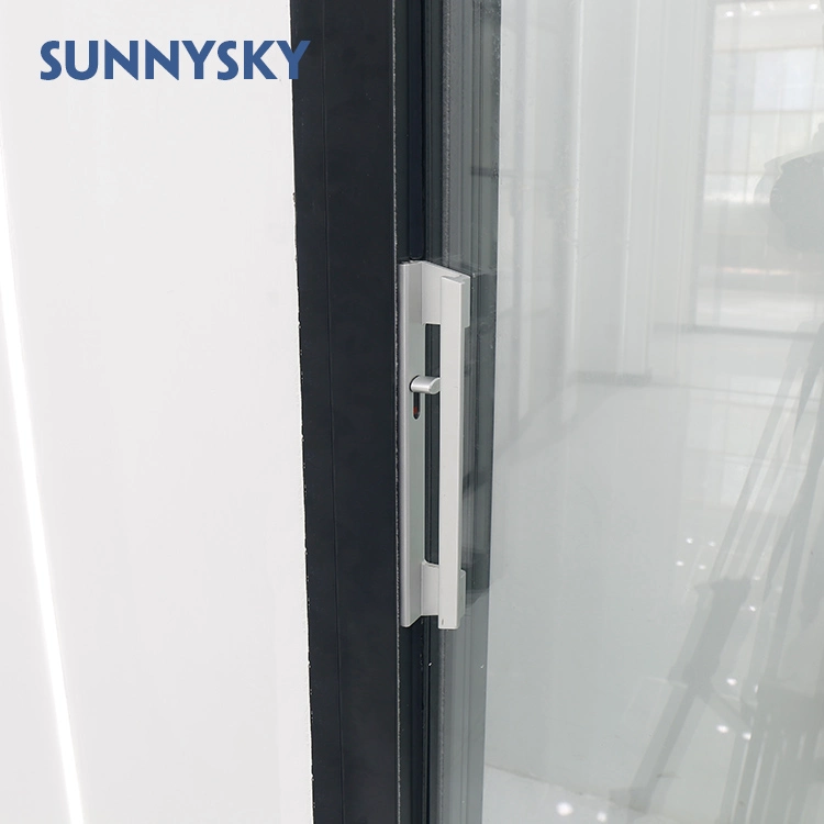 Factory Direct Slim Frame Frameless Aluminum Exterior Tempered Glass Standard Size Double Sliding Doors