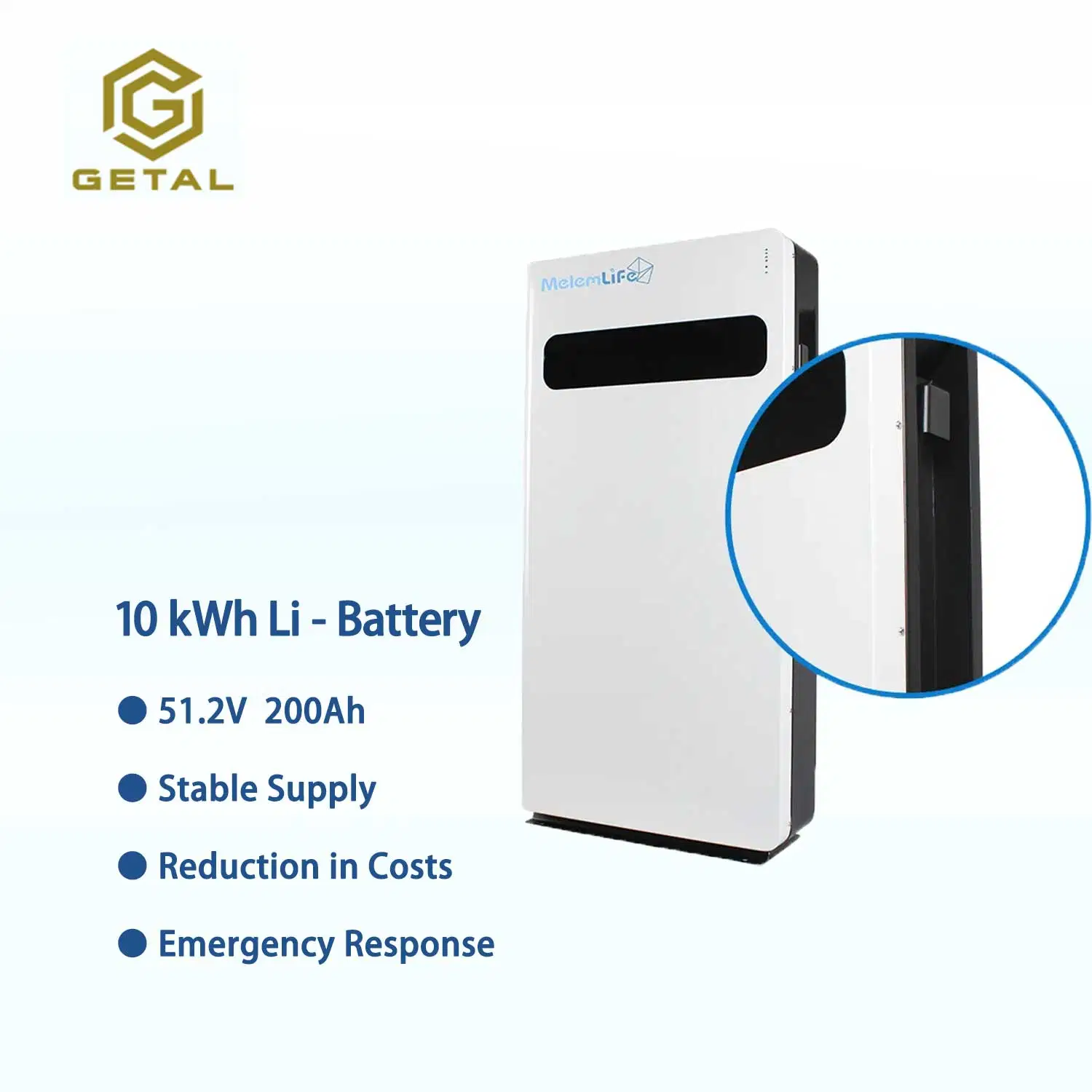 10kwh Household Vertical Solar Energy Storage 51.2V 200ah Lithium Iron Phosphate Battery